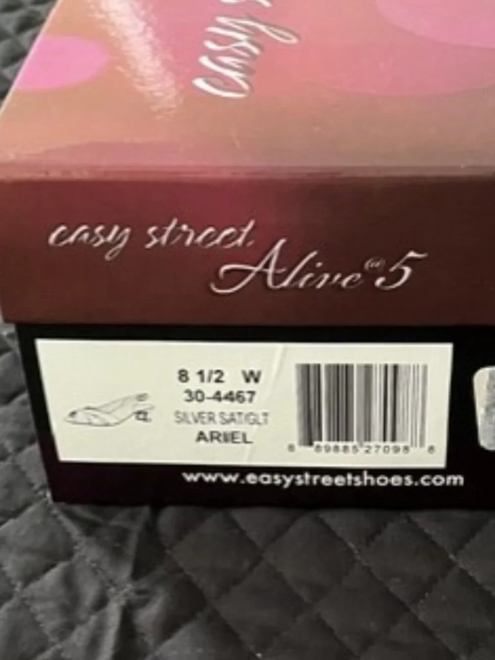 Silver Sling Back Heels 8.5 Wide